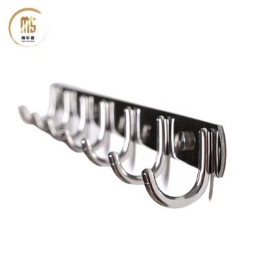 China Viable Bedroom Bathroom Kitchen Decorative Over The Door Coat Hook Metal Hanger 7 Hooks For Clothes Keys Deployment for sale