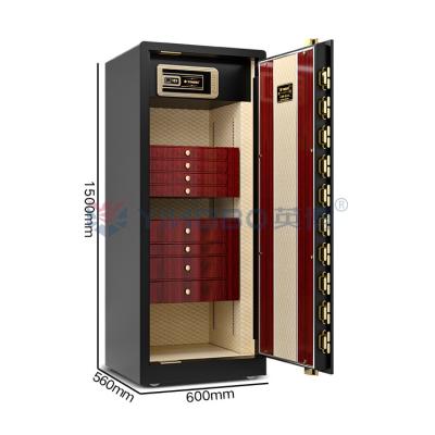 China Dual Alarm Luxury Smart High End Jewelry Safe Solid Steel 170kg Watch Safe With Winder for sale