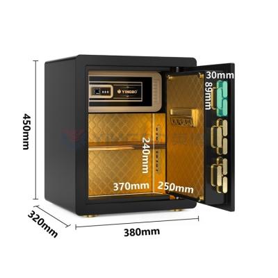 중국 지문 잠금 스마트 홈 세이프 박스 듀얼 알람 26kg ((검은) 판매용