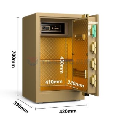 China 39kg Luxury Home Safe Box Dual Alarm YB/RS-70 for sale