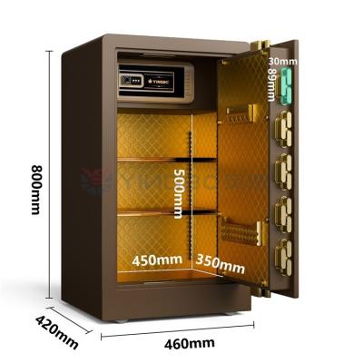 China Fingerprint Lock Smart Luxury Safe Box Customized  For Home Security YB/RS-80 for sale