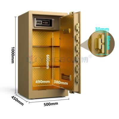 China Home Security Fingerprint Biometric Lock Safe Box H1000mm YB/RS-100 Gold for sale