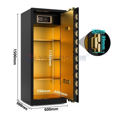 China Intelligent Dual Alarm Large Fingerprint Lock Safe Box 120kg For Security YB/RS-150 for sale