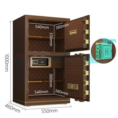 Chine Coffre-fort de bureau électronique intelligent de luxe en acier massif pour la sécurité YB/N7-100D à vendre