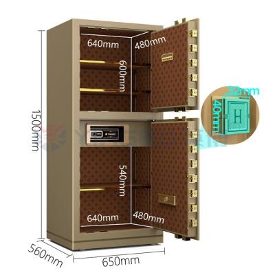 China Solid Steel Dual Alarm Luxury Office Safe Box Electronic Lock YB/N7-150D for sale