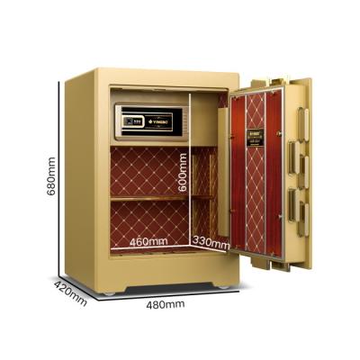 China Fingerprint Lock Bank Commercial Fire Proof Safe H680mm YB/ZY-60 for sale