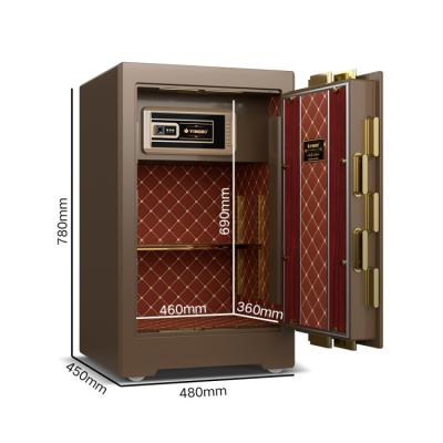 China Dual Alarm Luxury Safe Box Fingerprint Lock Solid Steel For Security YB/ZY-70 for sale