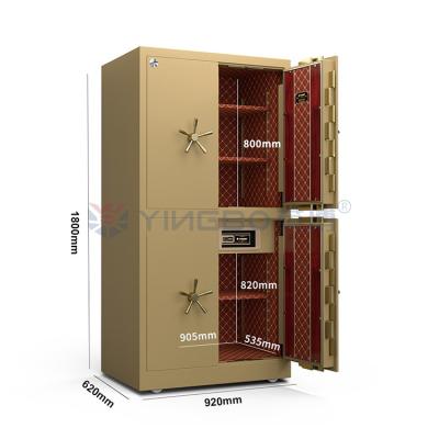 China Fingerprint Lock Heavy Vault Safe Box Door For Security Four Doors for sale