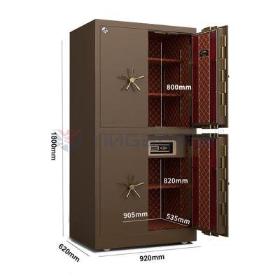 China Dual Alarm Heavy Vault Safe Deposit Box Door Biometric Fingerprint Lock Can Movable for sale