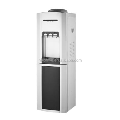 China Vertical Cold And Hot Bottled Water Dispenser With Refrigerator for sale