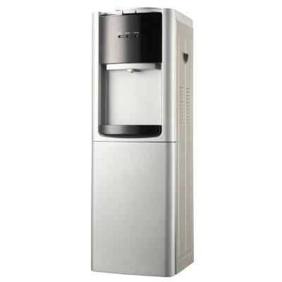 China Vertical hot cold water dispenser with refrigerator for sale