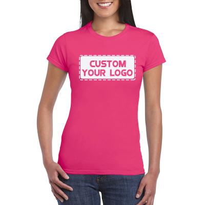 China Anti-Wrinkle Women Custom Ladies Cotton T-shirt High Quality 100% Pure Copy Clean Logo Design for sale