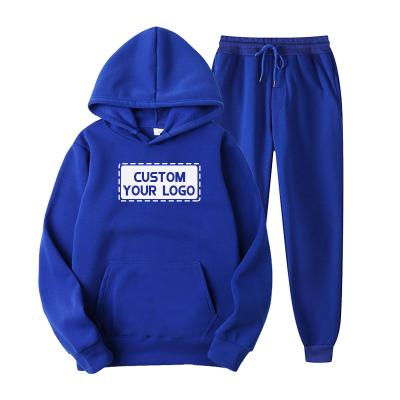 China Cheapest Anti-wrinkle Mens Womens Hoodies Tracksuit Set With Customed Printed Embroidery Logo for sale