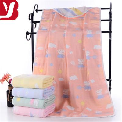 China 6-LAYER BABY TOWEL COMFORTER SUSTAINABLE WITH CARTOON JACQUARD DESIGN for sale