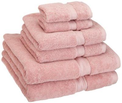 China Sustainable 6 Piece Bath Towel Sets With Long Terry Loop Cotton Material for sale