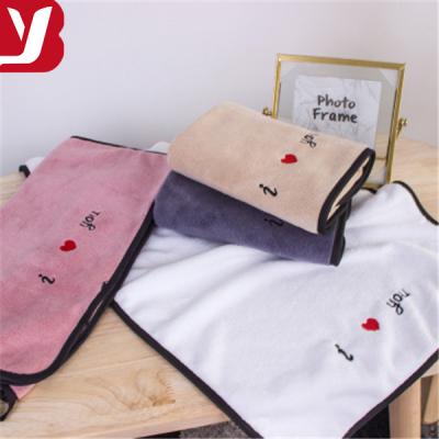 China 2021 Boutique Textile Embroidery Microfiber Towel Viable Face Towel for sale