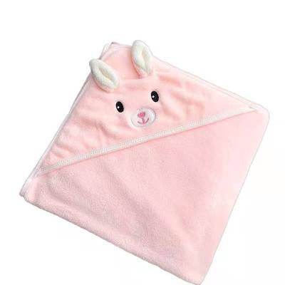 China Whosale Factory Hooded Microfiber Bath Towel Kids Quick Dry Hooded Baby Towel for sale