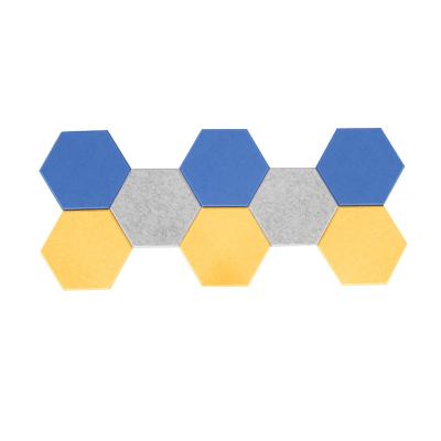 China Diy Modern Acoustic Hexagon Panel Wall Panel Polyester Fiber Hexagon Factory Price Sound Barrier Used Home for sale