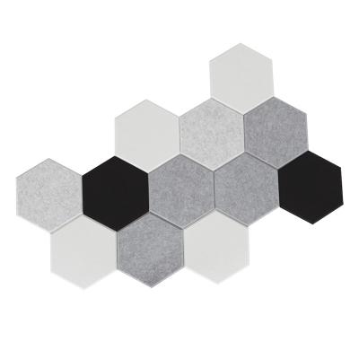 China Modern Safe Material Moisture Proof Noise Barrier Hexagon Soundproof Wall Panel Felt for sale