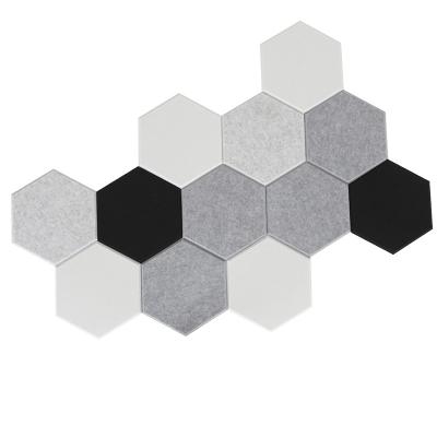 China Free Sample Polyester Fiber Hexagon Acoustic Panel Modern 100% PET Wall Panels For Classroom for sale