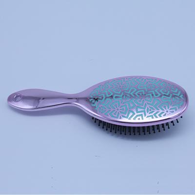 China Cushion 2022 Duct Oval Water Transfer Printing Hair Brush Massage Hair Comb for sale