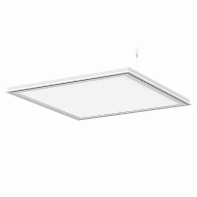 China Contemporary Office Workshop Hotel Commercial High Brightness Square 2x2 600x600 Led Suspend Slim Led Panel Light Square Panel Lights for sale