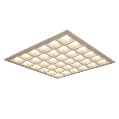 China New Industrial Ultra Thin Ceiling 96W Commercial Grill Lights Led Grill 600*600mm Panel Light For Office Hospital School Supermarket for sale