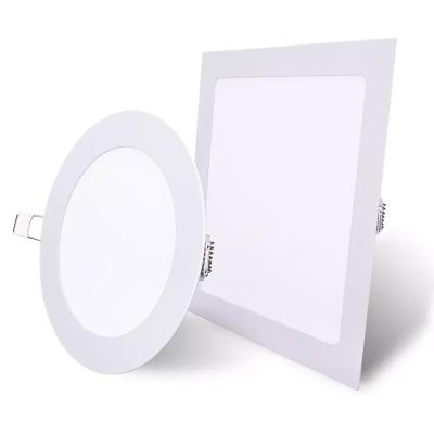 China Contemporary Wholesale Cheap Price OEM ODM SMD 24v DC 3W/6W/9W/12W/15W/18w/24W Ultra Thin LED Square Recessed Round Panel Light for sale