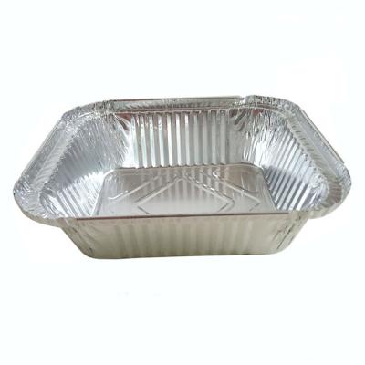 China 400ml Manufacturer UK Item No.2A Rectangle 400ml Microwave Rectangular Aluminum Foil Container For Take Away Food for sale