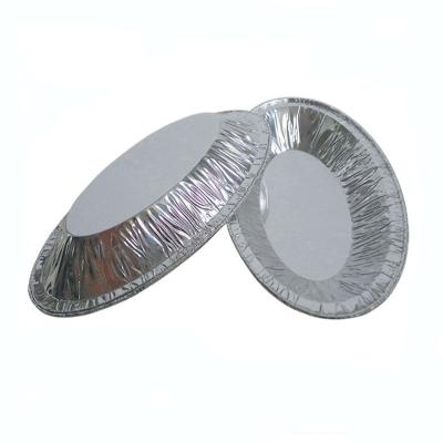 China Mini Oval Disposable Aluminum Foil Cake Pan Egg Baking Pulse Cups 40ml Mini Bread Baking Cup for sale