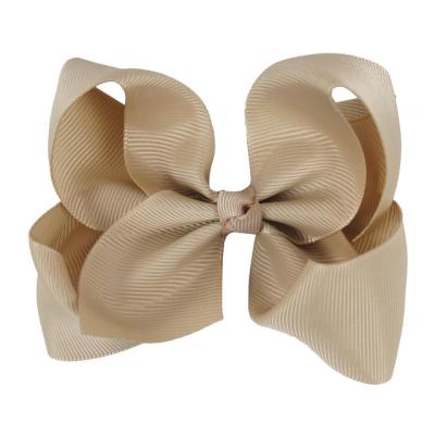 China European and American Style Multicolor 4 Inch Hair Bows with Clips Grosgrain Ribbon Hair Clips Girls Customized Hair Accessories for sale