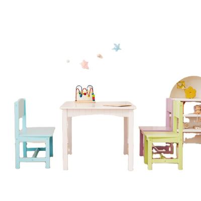 China Child tables Chair Study Table Solid Wood Wooden Children Study Table Kids Study Desk Hexagonal for sale