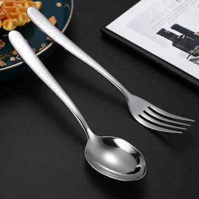 China Viable Manufacturer Direct Selling Stainless Steel Honey Spoon Fork Spoon Set Silver for sale