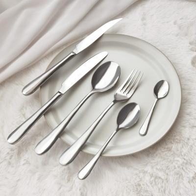 China Silver Cutlery Set Wholesale Price Viable Silverware Silverware Set 4/6 Piece Kitchen Essential for sale