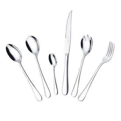 China Factory Price Viable Silverware 33 Pcs Set Wedding Restaurant Knife Spoon And Fork Stainless Steel Flatware Set Flatware for sale