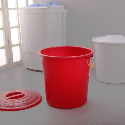 China Orchard Laundry Wholesale Price White Plastic Bucket 50l Red Plastic Solid Bucket With Lid for sale