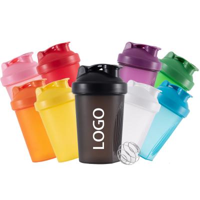 China Viable Manufacturers Selling Multicolor Plastic Sports Water Cup 400ml Multicolor Gym Protein Shaker Bottle for sale