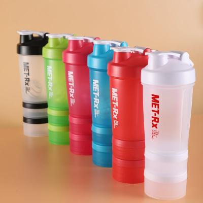 China Viable Most Popular 450ml Reusable Coffee Cups Sport Water Bottle With Leak Proof Lid Shaker Multilayer Plastic Bottle for sale