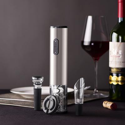 China Stocked Automatic Wine Bottle Opener Battery Electric Wine Corkscrew Wine Bottle Opener Set for sale