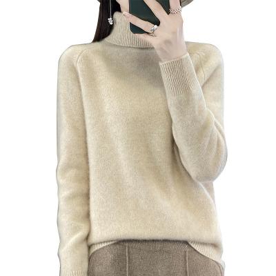 China Anti-wrinkle 2023 Fall Style Pullover Thick Lapels Loose Sweater Women's Knit for sale