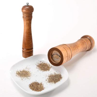 China Sustainable 8 Inch Wooden Salt And Pepper Grinder, Salt And Pepper Shakers, Salt Pepper Mill for sale