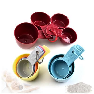 China Lixsun Viable 4 Pcs Plastic Measuring Cup And Spoon Set For Cake Fondant Baking Tools for sale