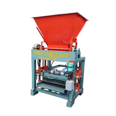 China Building Material Shops Small Block Making Machine Semi-automatic Brick Making Machine With Hopper For Sale for sale