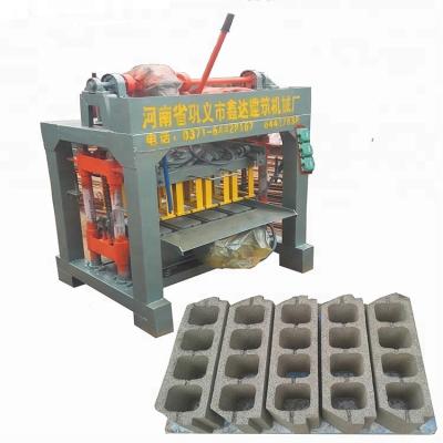 China QMJ4-30A cement hand press cavity brick making machine manual building coupling fly ash brick mold machine for sale