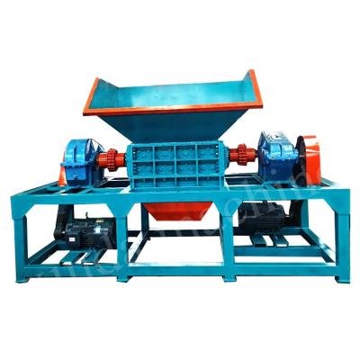 China Building Material Shops Factory Price Low Mini Plastic Crusher Two Shaft Scrape Tire Bottle Tire Crushing Machine For Plastic Bags for sale