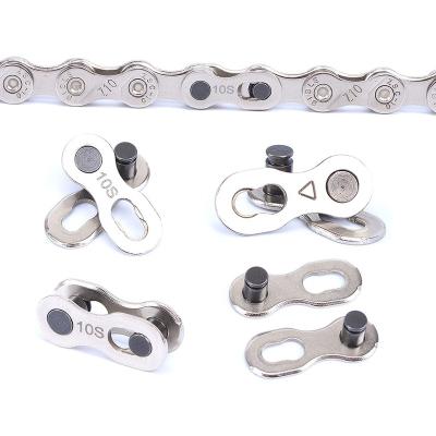 China Stainless Steel 100/Bottle 6/7/8S 9S 10S 11S 12S Quick Connecting Link Bike Common Chain Quick Missing Link SB115 for sale