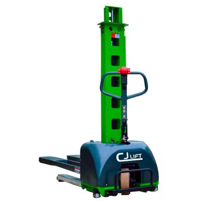 China Hotels 500kg Full Load Self Stacker 0.5ton Self Lift Electric Stacker Self Load Electric Stacke With 800mm Lifting Height 1300mm for sale