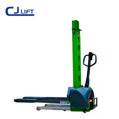 China Hotels Full Electric 500kg Self Lift 0.5ton Self Lift Stacker Electric Self Loading Stacker With 1600mm Lifting Height 1600mm for sale