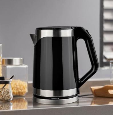 China 360 Degree Rotational Base Outer Body Plastic 2 Liter Electric Stainless Steel Water Kettle For Home Hotel for sale