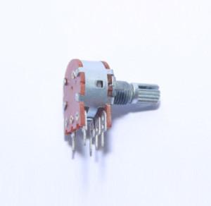 China 16mm rotary potentiometer, carton potentiometer with metal shaft, potentiometer with switch for sale